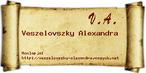 Veszelovszky Alexandra névjegykártya